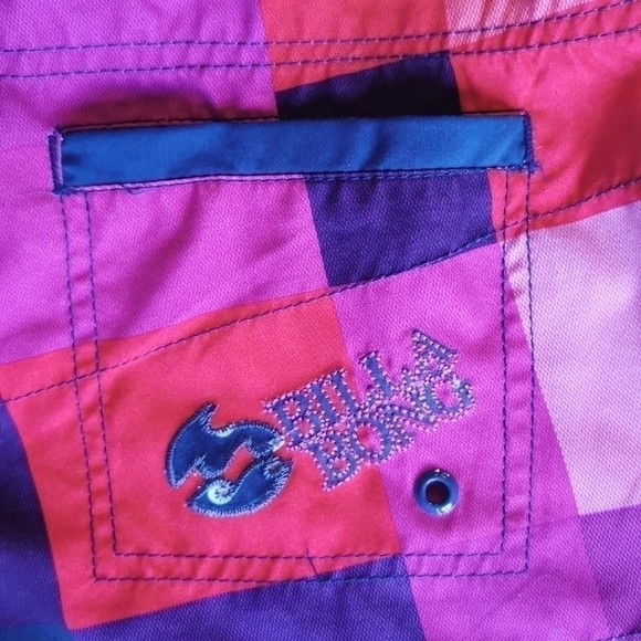 BILLABONG Bermuda Board Shorts Plaid Pink, Red 5 - Picture 5 of 6